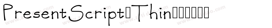 PresentScript-Thin字体转换