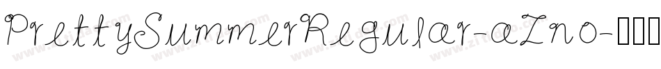 PrettySummerRegular-aZno字体转换