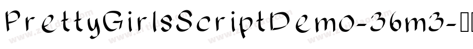 PrettyGirlsScriptDemo-36m3字体转换 PrettyGirlsScriptDemo-36m3字体转换