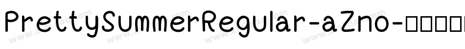 PrettySummerRegular-aZno字体转换