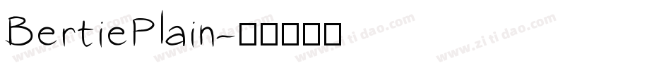 BertiePlain字体转换