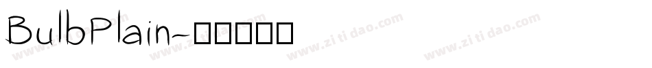 BulbPlain字体转换