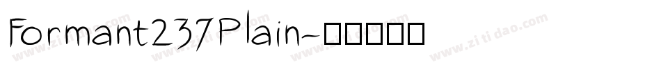 Formant237Plain字体转换