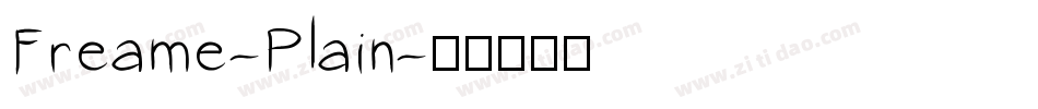 Freame-Plain字体转换