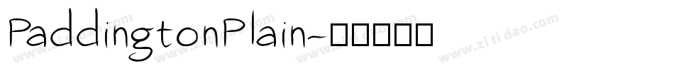 PaddingtonPlain字体转换