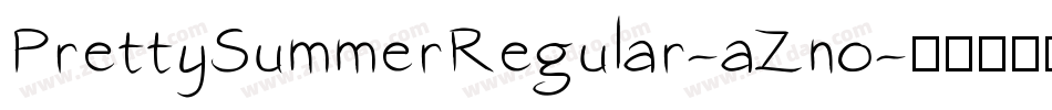 PrettySummerRegular-aZno字体转换