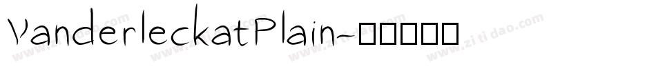 VanderleckatPlain字体转换