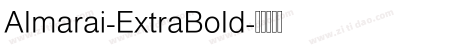 Almarai-ExtraBold字体转换