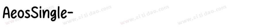 AeosSingle字体转换