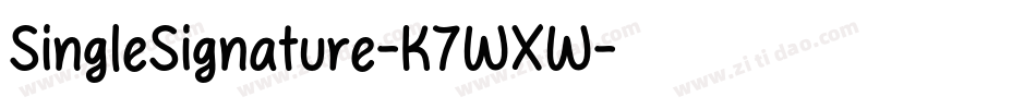 SingleSignature-K7WXW字体转换