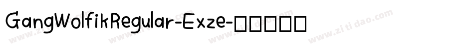 GangWolfikRegular-Exze字体转换
