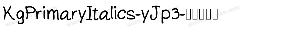 KgPrimaryItalics-yJp3字体转换