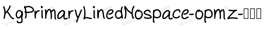 KgPrimaryLinedNospace-opmz字体转换
