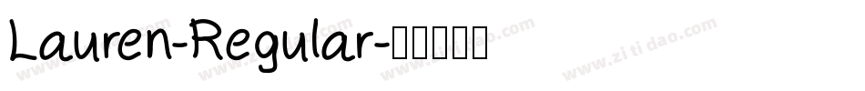 Lauren-Regular字体转换
