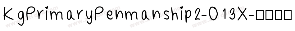 KgPrimaryPenmanship2-013X字体转换
