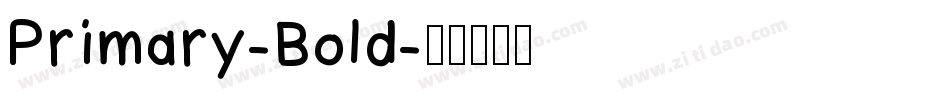 Primary-Bold字体转换