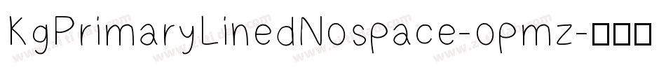 KgPrimaryLinedNospace-opmz字体转换