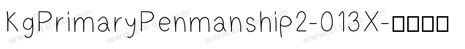 KgPrimaryPenmanship2-013X字体转换