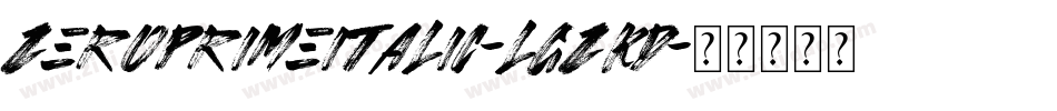 ZeroPrimeItalic-lgZKD字体转换
