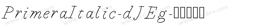 PrimeraItalic-dJEg字体转换