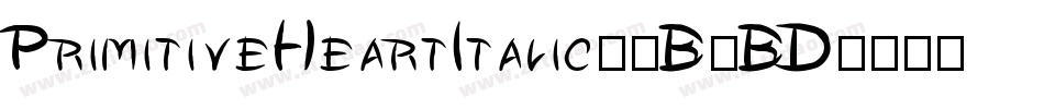 PrimitiveHeartItalic-4B3BD字体转换