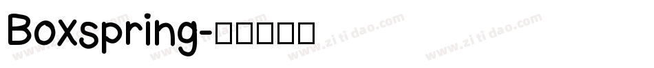 Boxspring字体转换