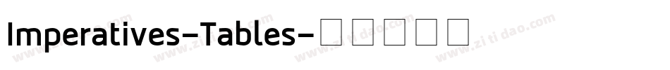Imperatives-Tables字体转换