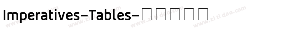 Imperatives-Tables字体转换
