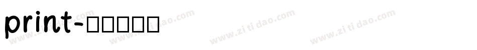 print字体转换