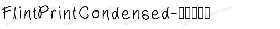 FlintPrintCondensed字体转换