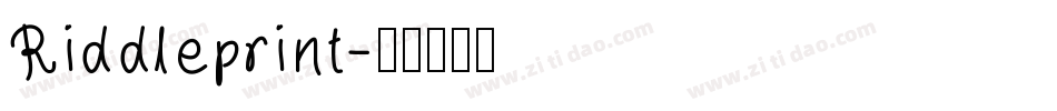 Riddleprint字体转换