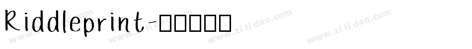 Riddleprint字体转换