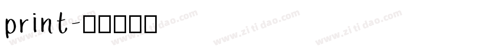 print字体转换