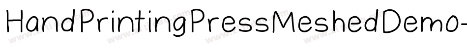 HandPrintingPressMeshedDemo-Yve2字体转换