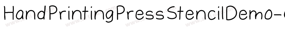 HandPrintingPressStencilDemo-OnjA字体转换