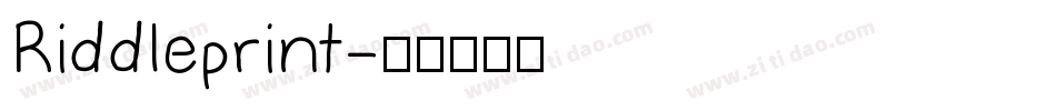 Riddleprint字体转换
