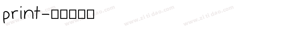 print字体转换