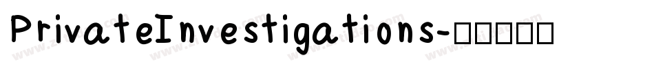 PrivateInvestigations字体转换