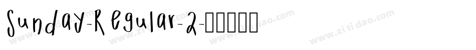 Sunday-Regular-2字体转换
