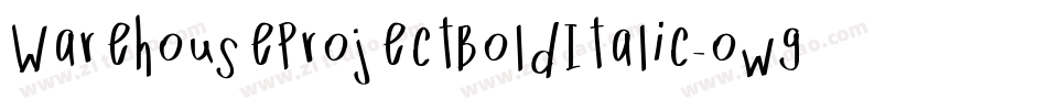 WarehouseProjectBoldItalic-owgrz字体转换