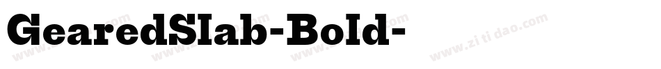 GearedSlab-Bold字体转换