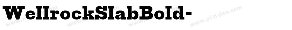 WellrockSlabBold字体转换