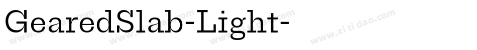 GearedSlab-Light字体转换