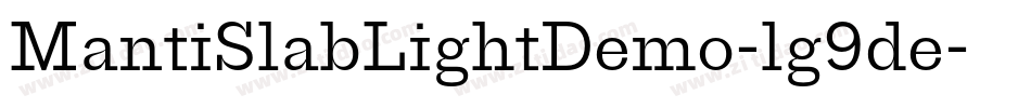 MantiSlabLightDemo-lg9de字体转换