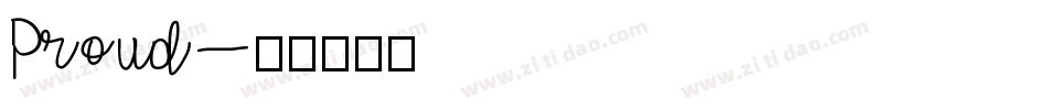 Proud字体转换