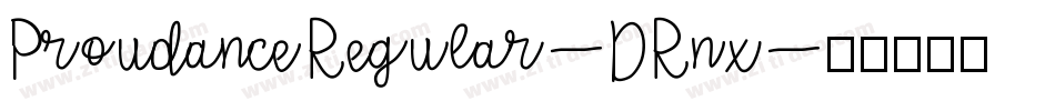 ProudanceRegular-DRnx字体转换