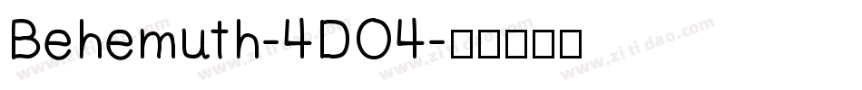 Behemuth-4DO4字体转换