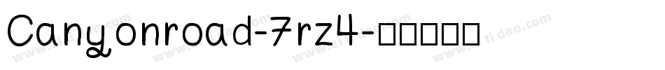 Canyonroad-7rz4字体转换