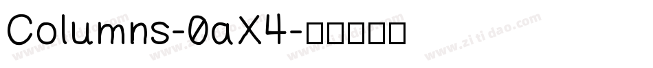 Columns-0aX4字体转换