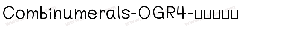 Combinumerals-OGR4字体转换